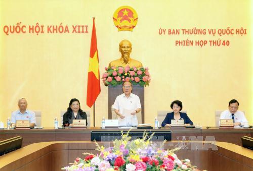 Khai mạc Phi&ecirc;n họp thứ 40, Ủy ban Thường vụ Quốc hội kh&oacute;a XIII