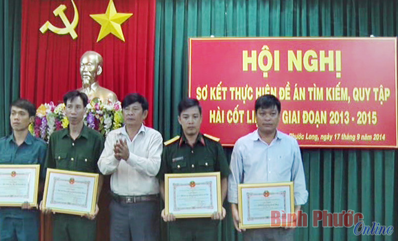 Phước Long sơ kết đề án tìm kiếm quy tập hài cốt liệt sĩ giai đoạn 2013-2015