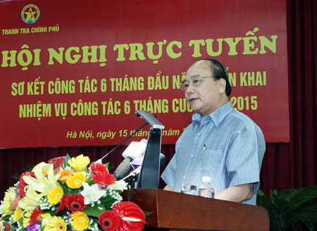 Thanh tra Ch&iacute;nh phủ sơ kết 6 th&aacute;ng đầu năm 2015