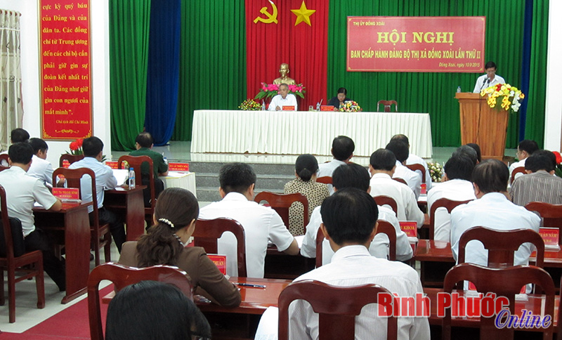 Thị ủy Đồng Xo&agrave;i v&agrave; Đảng ủy Cao su B&igrave;nh Long hội nghị lần thứ II, nhiệm kỳ 2015-2020