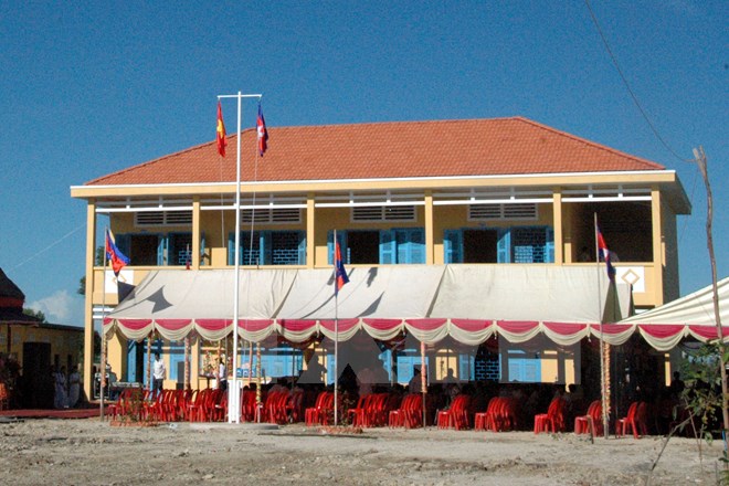 Kh&aacute;nh th&agrave;nh trường Hữu nghị Campuchia-Việt Nam tỉnh Takeo