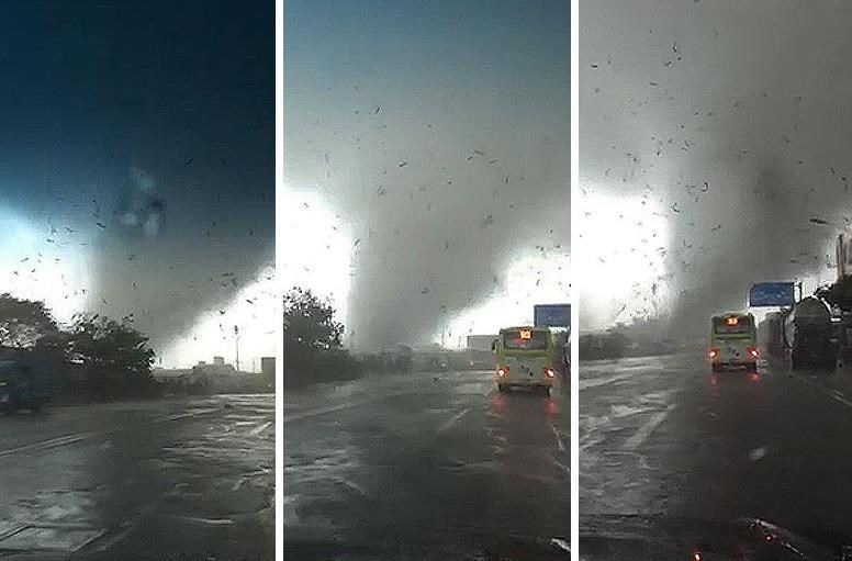 Vòi rồng tấn công, đường phố Quảng Đông tan hoang