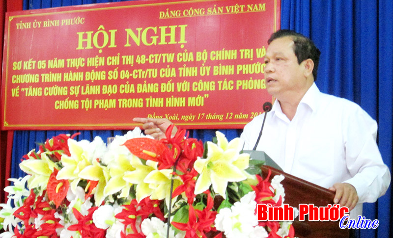 5 năm tăng cường sự l&atilde;nh đạo của Đảng đối với c&ocirc;ng t&aacute;c ph&ograve;ng, chống tội phạm trong t&igrave;nh h&igrave;nh mới