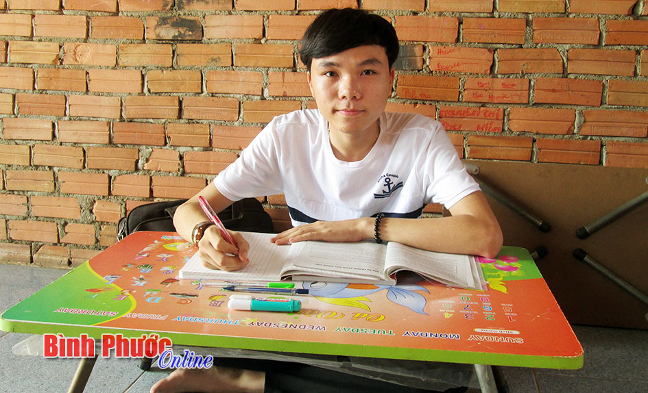 Học sinh Nguyễn Văn Thuận đã nhận được sự hỗ trợ