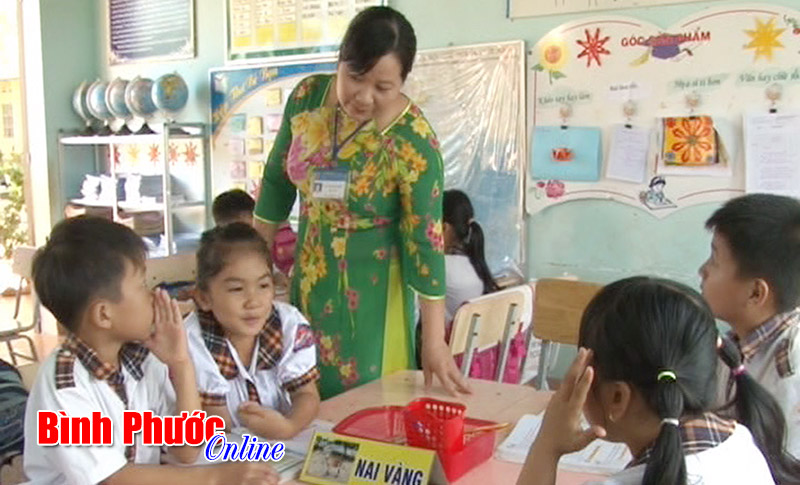 Cô giáo Nguyễn Thị Vinh yêu nghề, mến trẻ