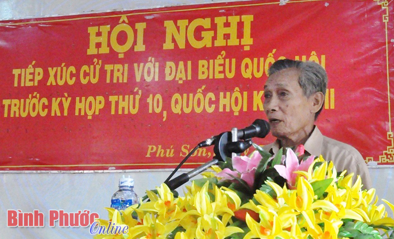 Đại biểu Quốc hội tiếp x&uacute;c cử tri B&ugrave; Đăng v&agrave; Đồng Xo&agrave;i