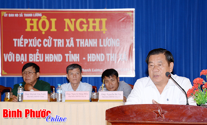 Đại biểu HĐND tỉnh tiếp x&uacute;c cử tri B&igrave;nh Long, Chơn Th&agrave;nh