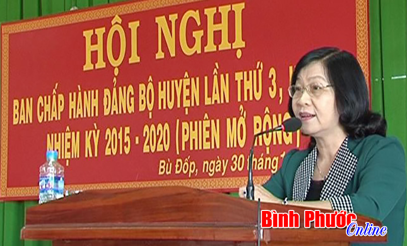 Hội nghị Ban Chấp h&agrave;nh Đảng bộ huyện B&ugrave; Đốp lần thứ ba, kh&oacute;a X
