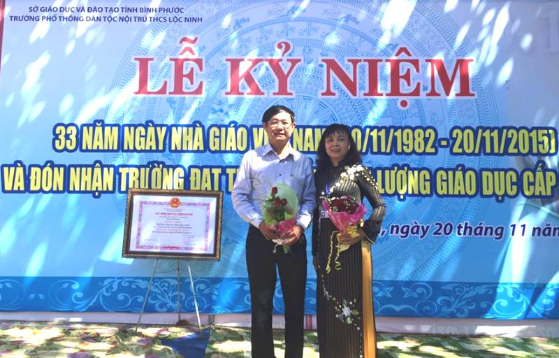 Trường Phổ thông Dân tộc nội trú THCS Lộc Ninh đạt chuẩn chất lượng cấp độ 3