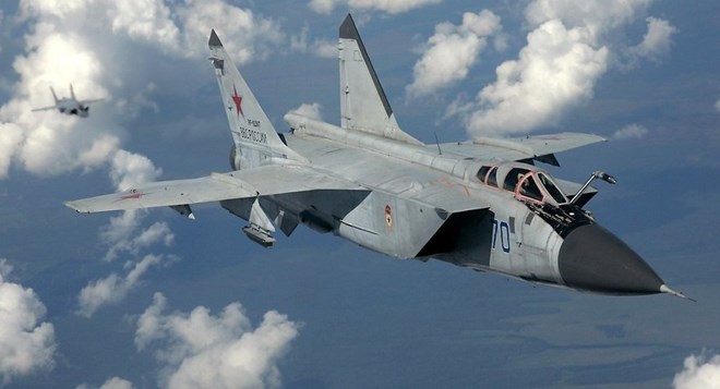 Máy bay chiến đấu MIG-31 của Nga gặp nạn khi bay huấn luyện