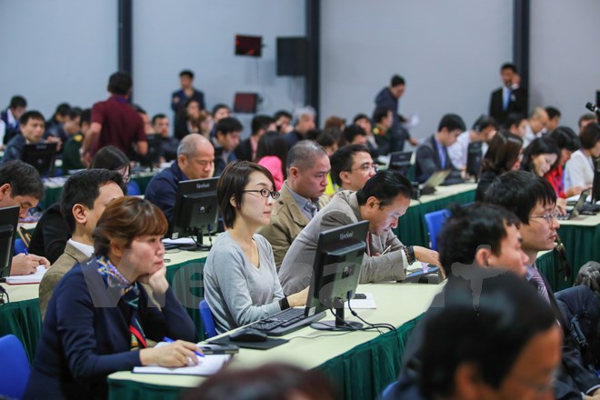 Cận cảnh Trung t&acirc;m b&aacute;o ch&iacute; cho 700 ph&oacute;ng vi&ecirc;n đưa tin Đại hội Đảng XII