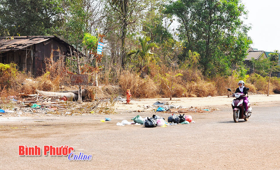 R&aacute;c thải giữa đường