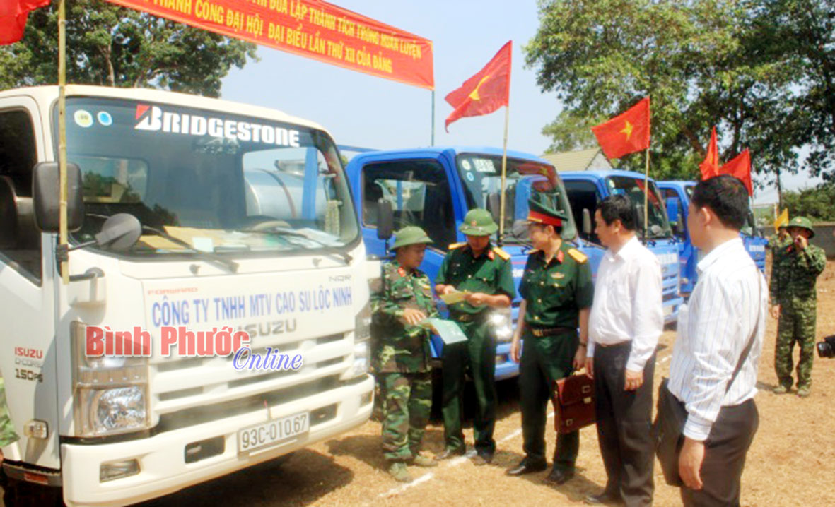 Công ty cao su Lộc Ninh: Làm tốt huấn luyện dự bị động viên