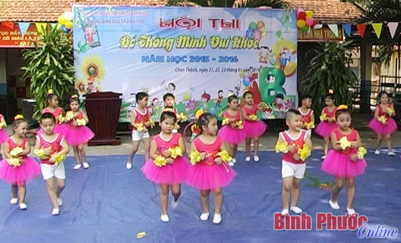 Mầm non Minh Hưng đạt giải nhất toàn đoàn hội thi Bé thông minh vui khỏe