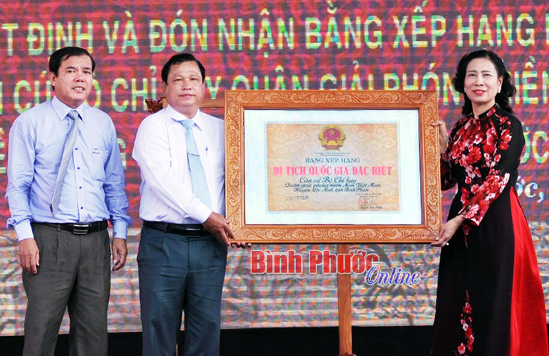 Kỷ niệm 41 năm giải ph&oacute;ng B&igrave;nh Phước v&agrave; đ&oacute;n nhận Bằng xếp hạng di t&iacute;ch quốc gia đặc biệt Căn cứ Bộ chỉ huy Qu&acirc;n giải ph&oacute;ng miền Nam Việt Nam