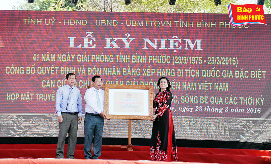 [Video] Kỷ niệm 41 năm giải phóng Bình Phước và đón nhận Bằng xếp hạng di tích quốc gia đặc biệt