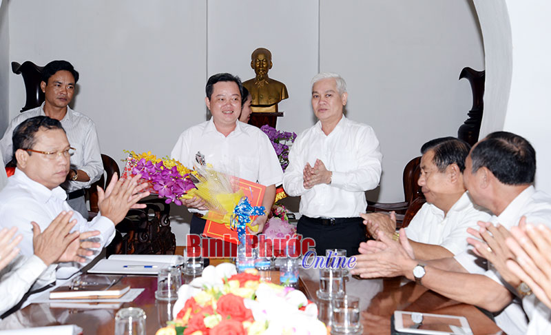 Đồng ch&iacute; Nguyễn Minh Hợi được bổ nhiệm l&agrave;m B&iacute; thư Thị ủy B&igrave;nh Long