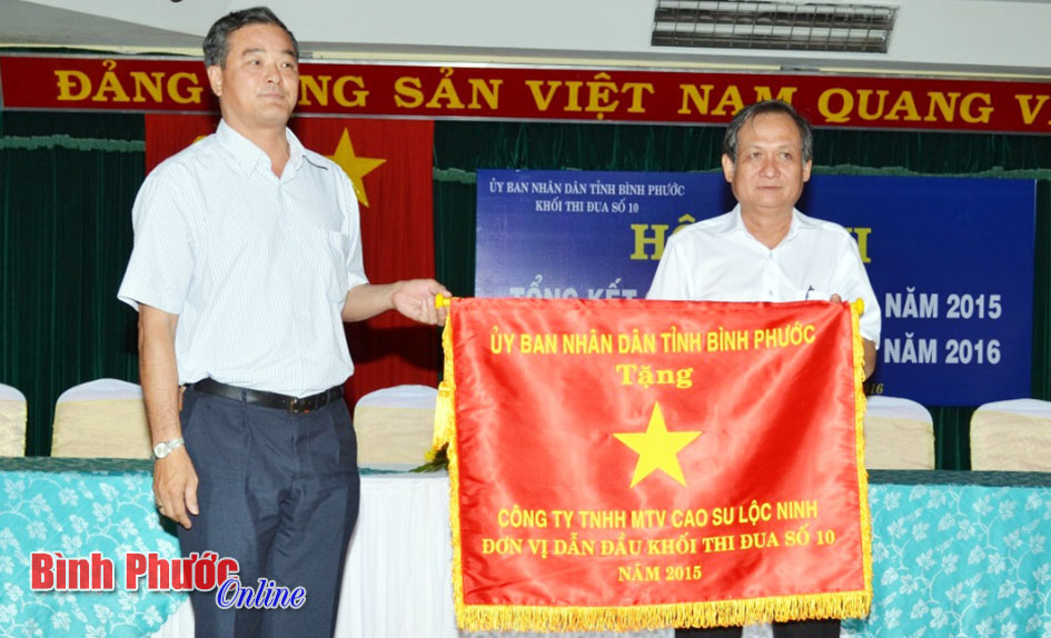 Cao su Lộc Ninh xuất sắc nhất Khối thi đua số 10