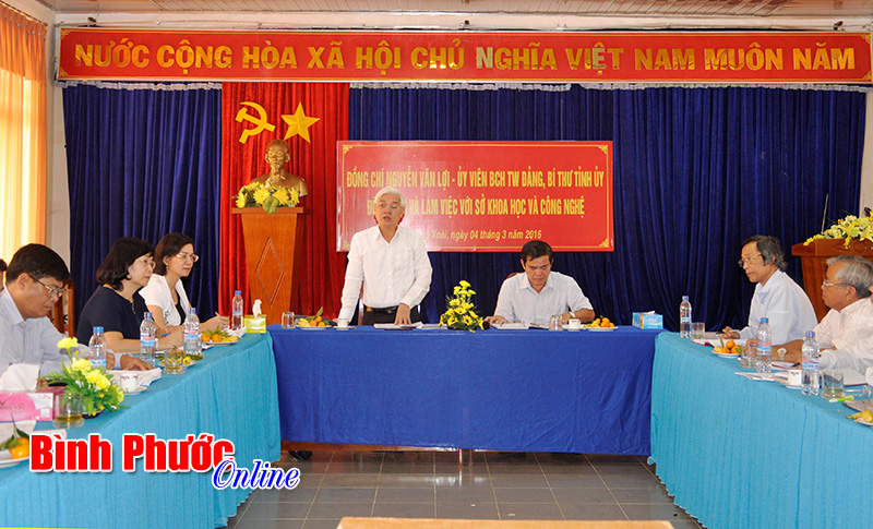 B&iacute; thư Tỉnh ủy Nguyễn Văn Lợi: Phải thống k&ecirc;, ph&acirc;n t&iacute;ch bao nhi&ecirc;u đề t&agrave;i khoa học - c&ocirc;ng nghệ xếp v&agrave;o ngăn tủ?