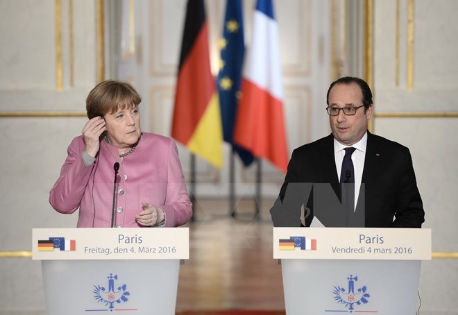 Lãnh đạo Pháp-Đức hội đàm tại Paris về cuộc khủng hoảng di cư