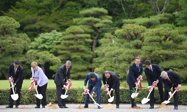 Tổng thống Hoa Kỳ Obama cùng các nhà lãnh đạo dự Hội nghị G7