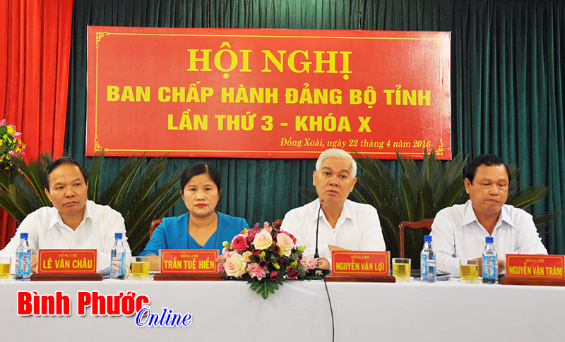 Hội nghị Ban Chấp h&agrave;nh Đảng bộ tỉnh lần thứ 3, kh&oacute;a X