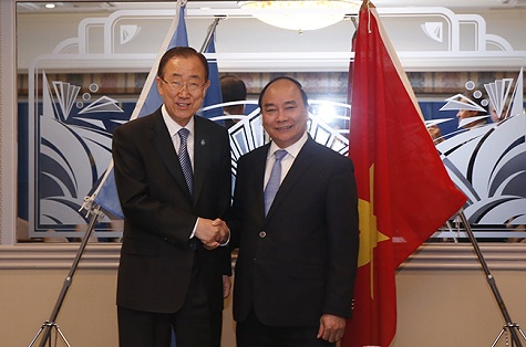 Thủ tướng hội kiến Tổng thư k&yacute; Li&ecirc;n Hợp Quốc, Tổng thống Sri Lanka