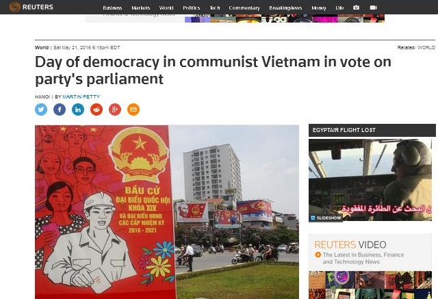 Truyền thông quốc tế đưa tin về cuộc bầu cử Quốc hội Việt Nam