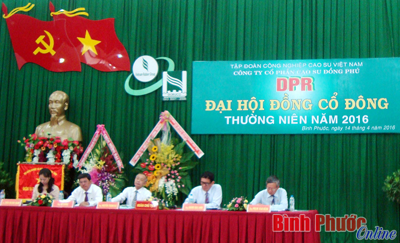 Công ty cổ phần cao su Đồng Phú đại hội đồng cổ đông thường niên 2016
