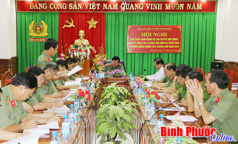 Đảng bộ C&ocirc;ng an tỉnh tổ chức hội nghị Ban Chấp h&agrave;nh mở rộng