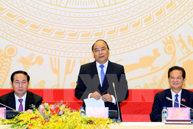 Gặp mặt c&aacute;c th&agrave;nh vi&ecirc;n Ch&iacute;nh phủ hai nhiệm kỳ kh&oacute;a XII v&agrave; XIII