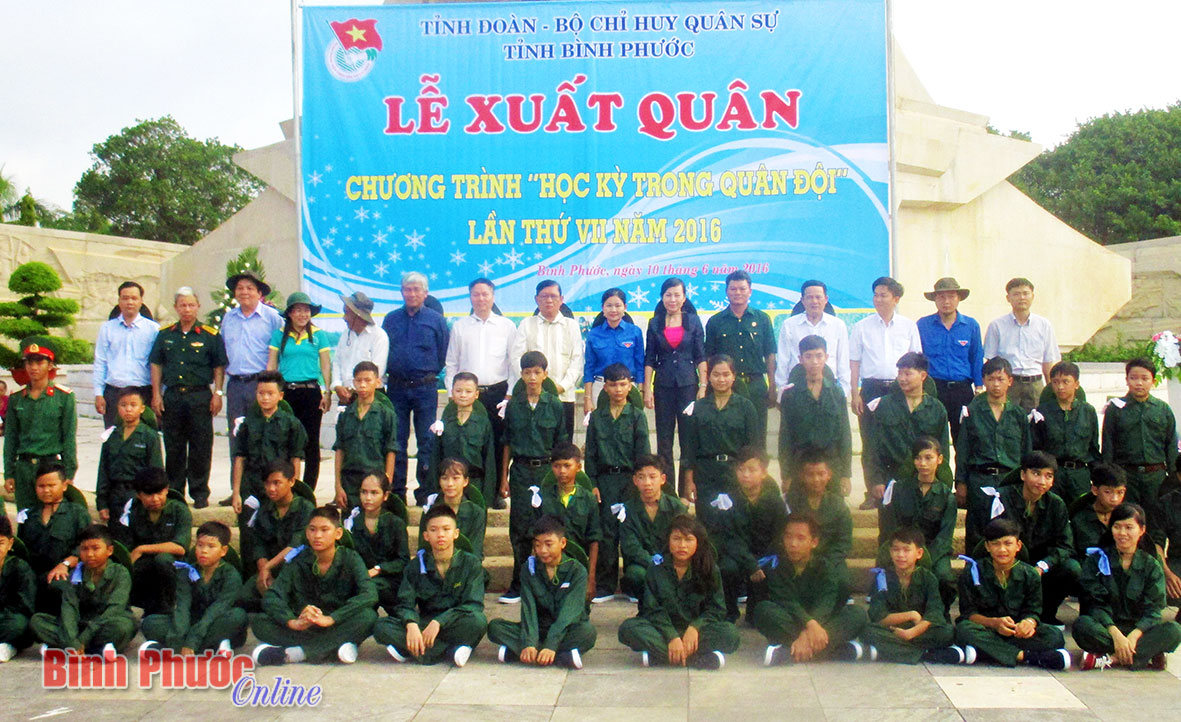 119 học sinh tham gia học kỳ trong quân đội 2016