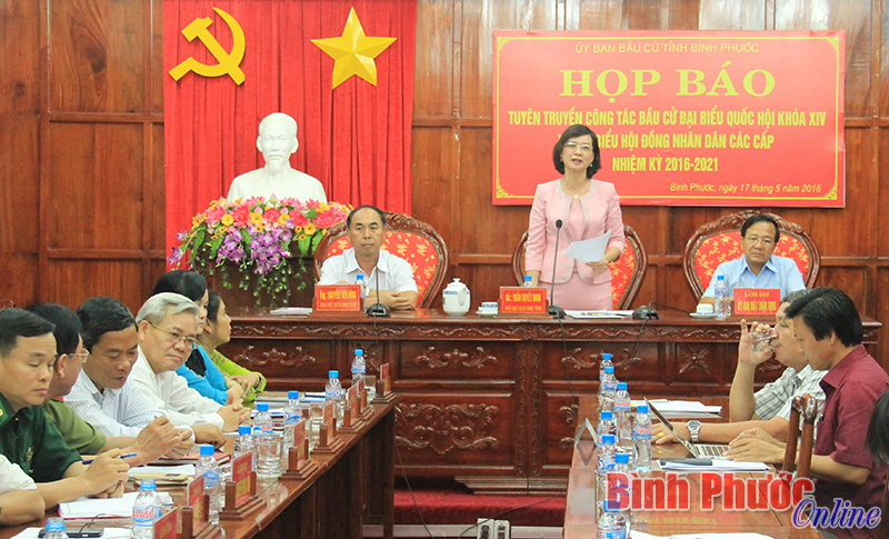 Họp b&aacute;o về bầu cử đại biểu Quốc hội kh&oacute;a XIV v&agrave; HĐND c&aacute;c cấp nhiệm kỳ 2016-2021