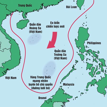 Trung Quốc &acirc;m mưu tạo eo biển chiến lược ở biển Đ&ocirc;ng 