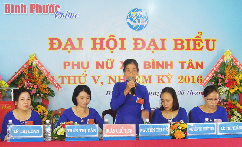 Đại hội Hội Phụ nữ x&atilde; B&igrave;nh T&acirc;n