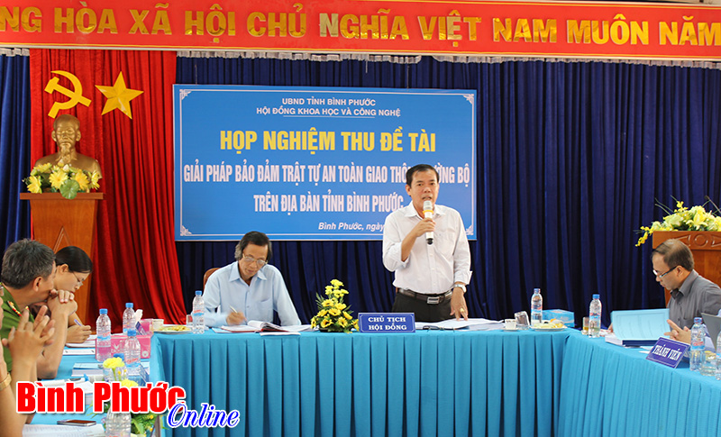 Đề t&agrave;i &ldquo;Giải ph&aacute;p đảm bảo trật tự an to&agrave;n giao th&ocirc;ng đường bộ tr&ecirc;n địa b&agrave;n tỉnh B&igrave;nh Phước&rdquo; xếp loại kh&aacute;