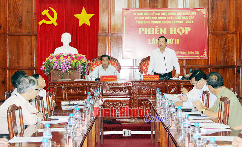 Ủy ban bầu cử tỉnh họp phi&ecirc;n thứ ba: Li&ecirc;n tục kiểm tra, r&agrave; so&aacute;t, kh&ocirc;ng để xảy ra sai s&oacute;t