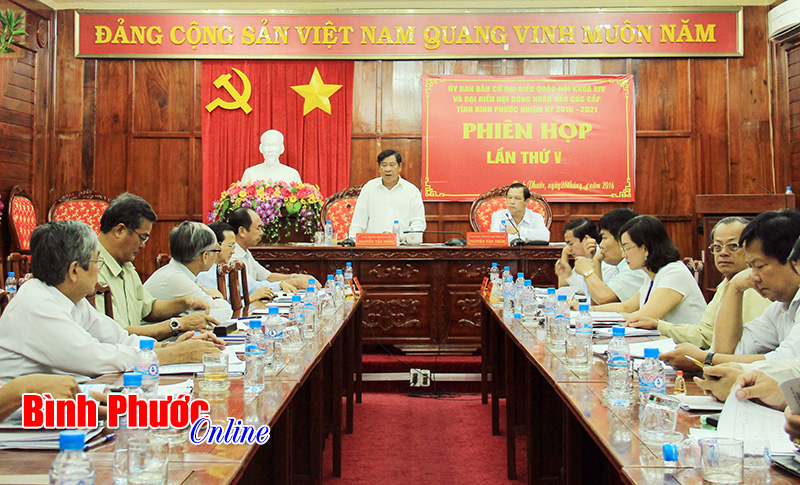 Ủy ban bầu cử tỉnh họp phi&ecirc;n thứ 5