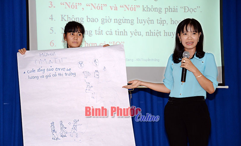 110 c&aacute;n bộ c&ocirc;ng đo&agrave;n B&igrave;nh Long được tập huấn kỹ năng tuy&ecirc;n truyền