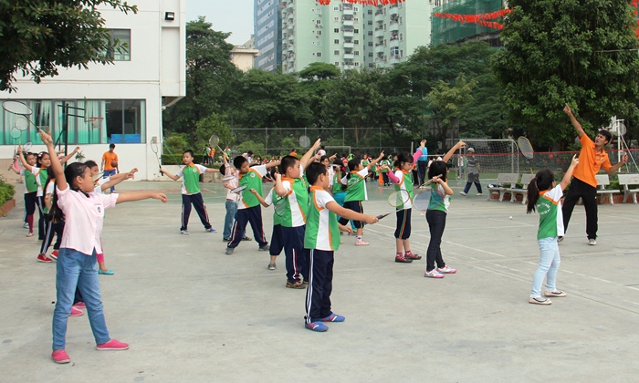  Mỗi trường tiểu học và THCS thành lập 1 CLB thể thao