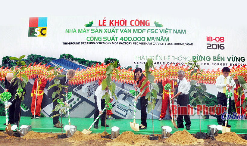 Khởi công xây dựng Nhà máy sản xuất ván MDF-FSC Việt Nam