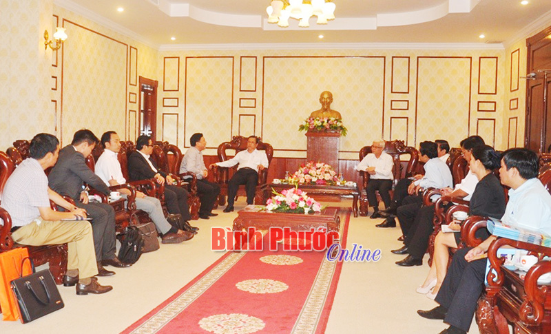 Nhà đầu tư Nhật Bản tìm hiểu xây dựng nhà máy điện năng lượng mặt trời ở Bình Phước