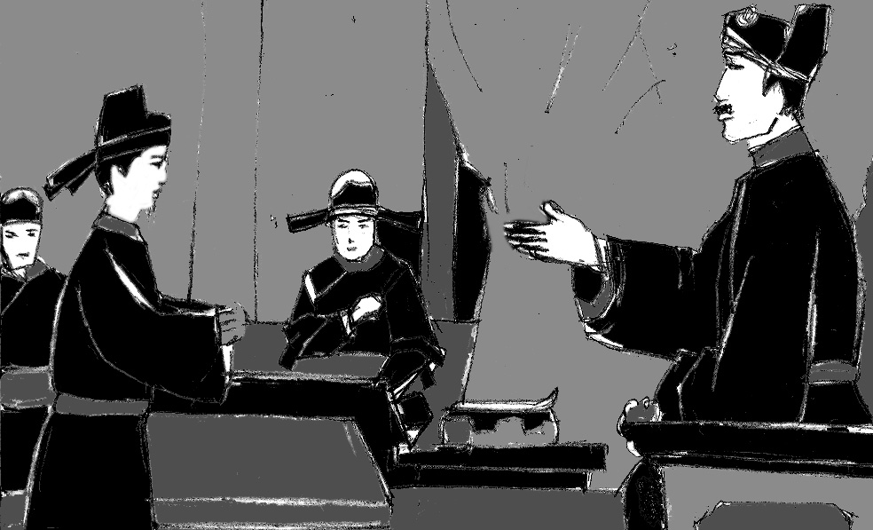 Đối đáp với vua Minh