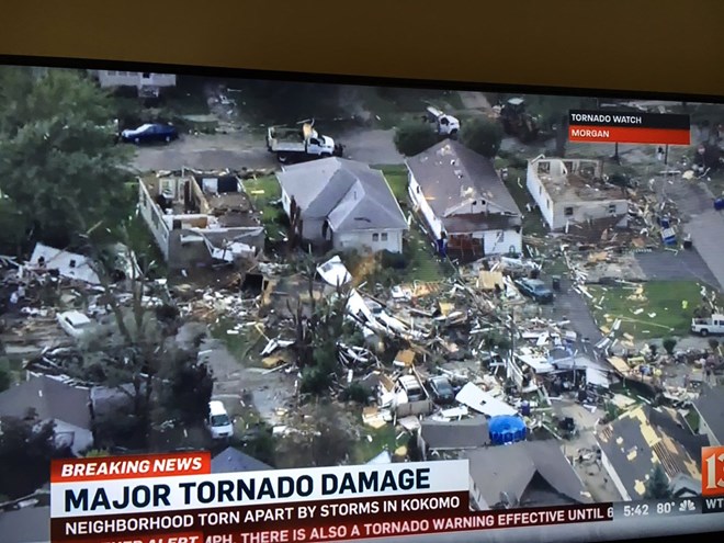 Mỹ: Lốc xoáy hoành hành tàn phá nhiều ngôi nhà tại bang Indiana