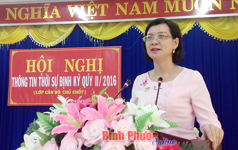 Huyện ủy B&ugrave; Đăng th&ocirc;ng tin thời sự định kỳ qu&yacute; II năm 2016