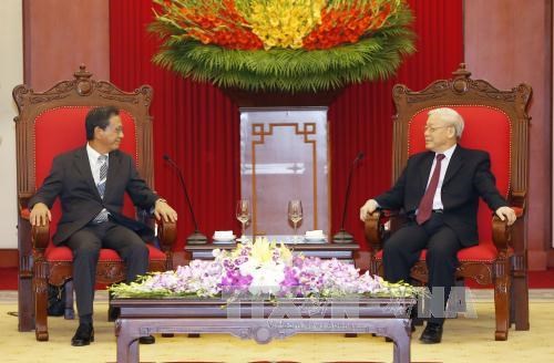 Tổng B&iacute; thư Nguyễn Ph&uacute; Trọng tiếp Đại sứ Nhật Bản