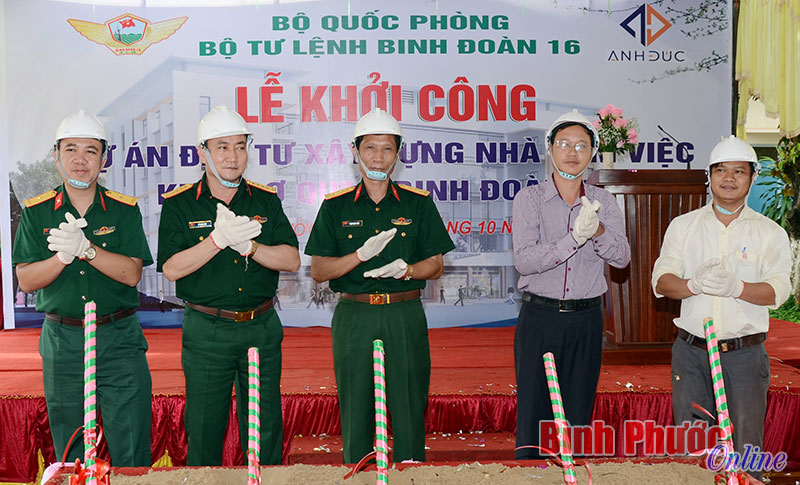 Binh đoàn 16 khởi công xây dựng nhà làm việc khối cơ quan