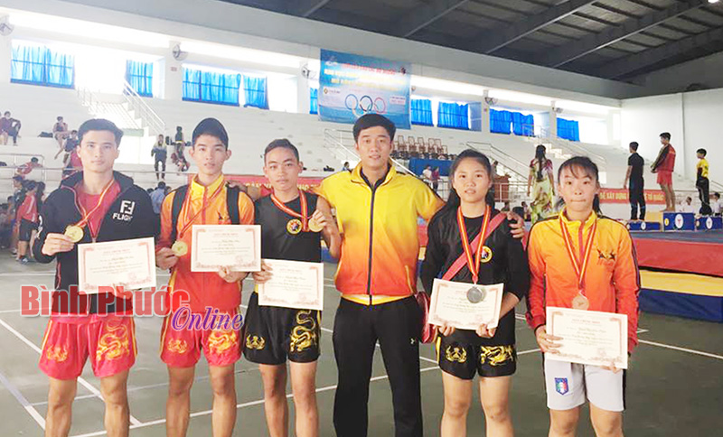 Bình Phước đoạt 5 huy chương giải cúp CLB wushu ĐBSCL lần 2/2016