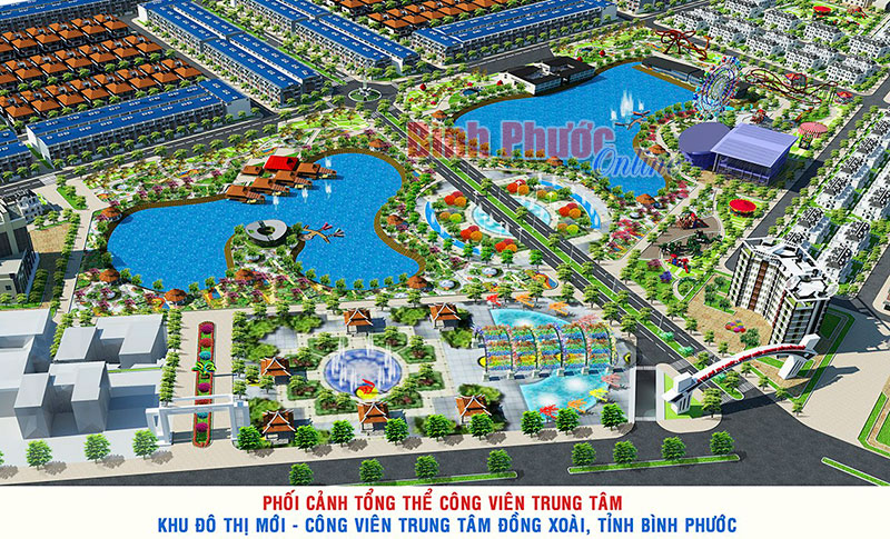 Tiếp tục điều chỉnh quy hoạch khu đô thị mới - công viên trung tâm Đồng Xoài