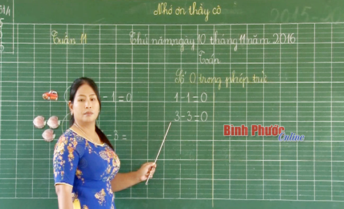 Cô giáo Điểu Thị Đào yêu nghề, mến trẻ